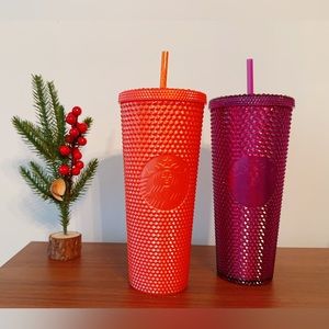 Starbucks 2022 Tumbler Pair with Berry and Orange Set